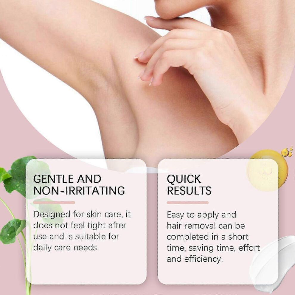 (2pcs)Hair Removal Cream for Unwanted Hair in Underarms, Private Parts, Pubic & Bikini Area, Painless Flawless Depilatory Cream for Men Women
