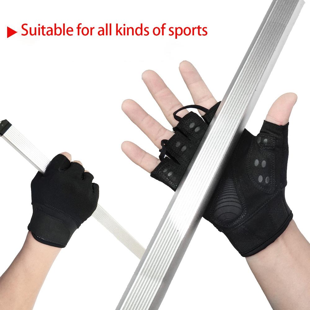 Motorcycle Riding Gloves Outdoor Sports Wear-resistant Non-slip Breathable Half-finger Bicycle Riding Gloves