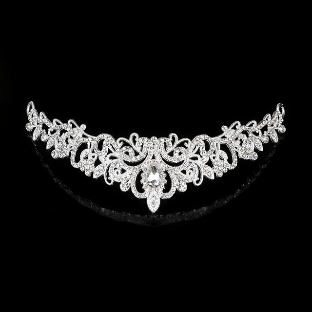 1pc Princess Crystal Crowns Bridal Tiaras Headband Kid Girls Love Prom Headpiece Wedding Party Hair Jewelry Accessiories Gift