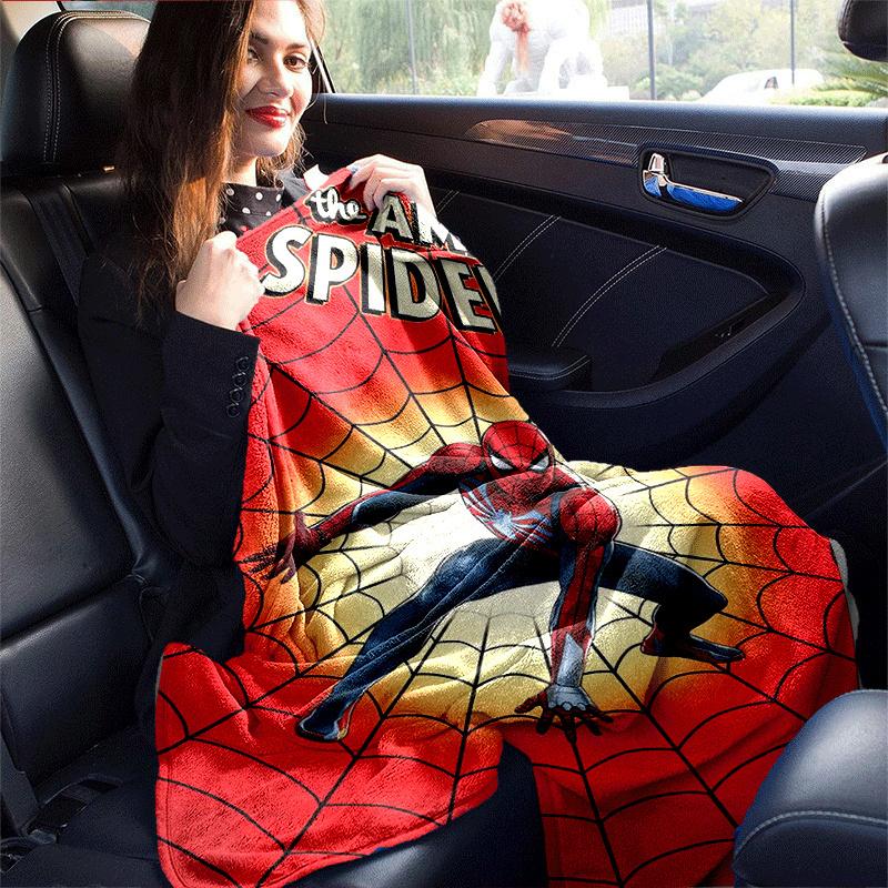1pc Spider-Man Printing Blanket - Soft, All-Season Throw for Living Room, Bedroom,Personalized Gift with Adorable Cartoon Design