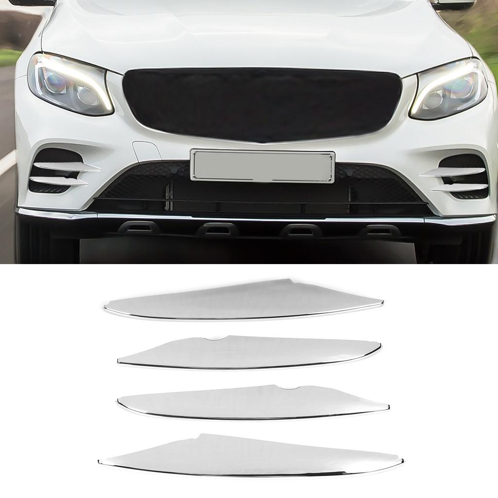 4PCS Front Bumper Fog Light Trim High Hardness Replacement for  ‑  GLC Class X253   Line 2016‑2019
