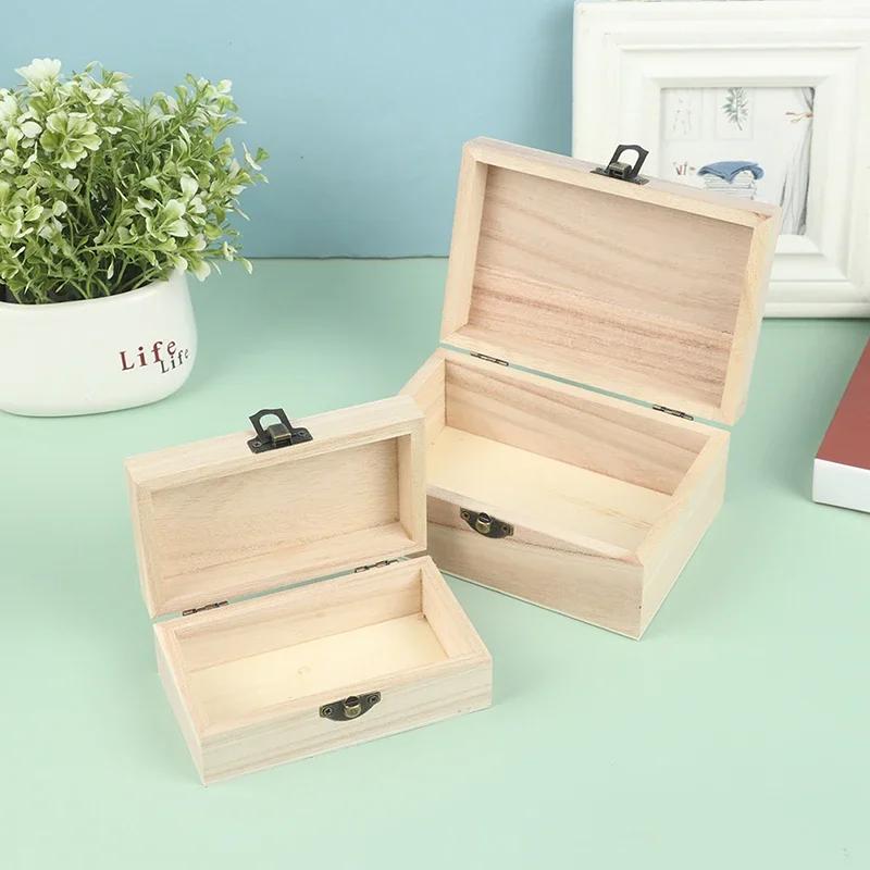 10PCS Wooden Multifunction Case with Lid Jewellery Storage Container Box Home DecorJewelry Necklace Ring Storage Box Organizer