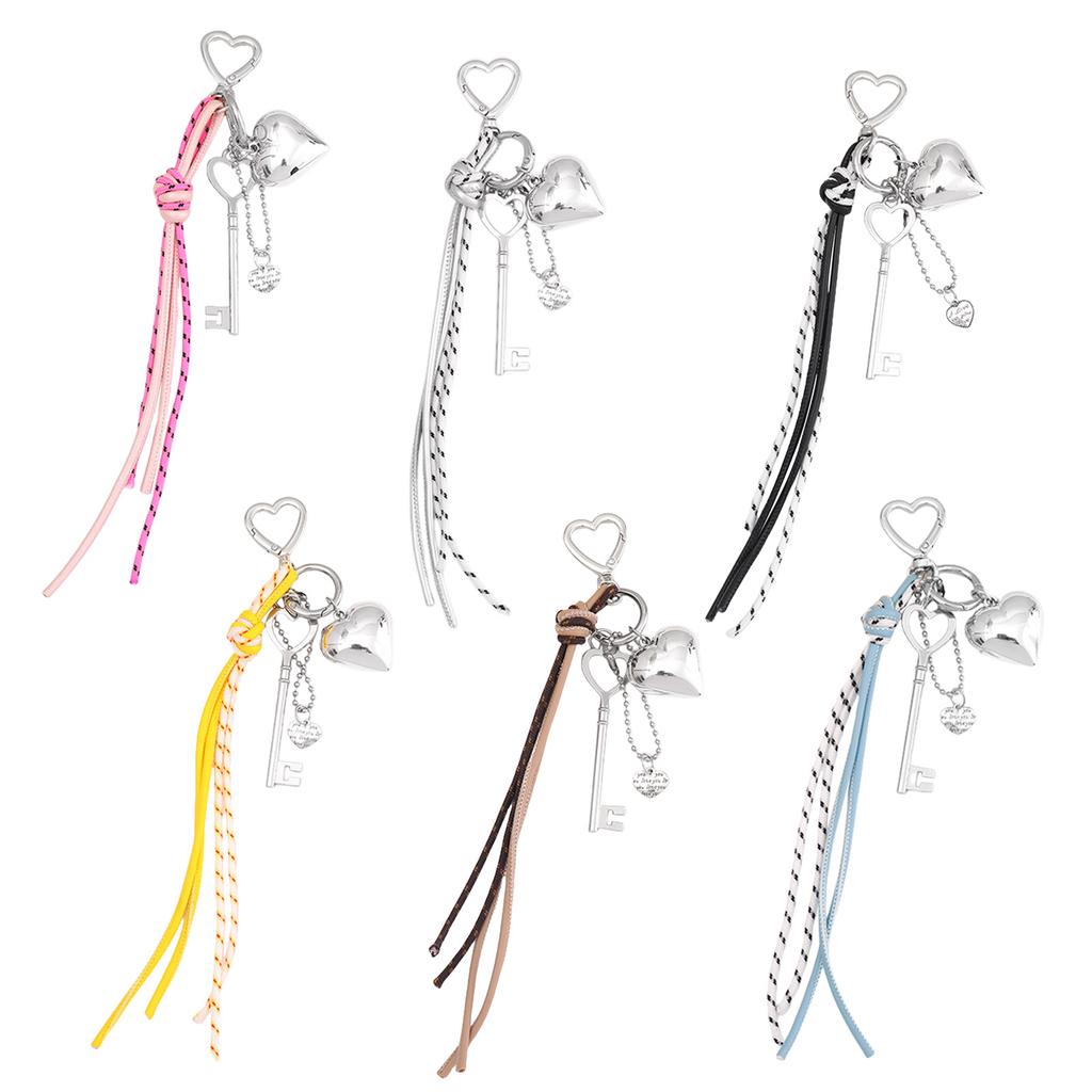 Unique Braided PU Leather Keyring Pendant Stylish Handbag Chain Decoration Multi Color Selection for Trendy Youth