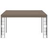 VidaXL Belvédère mural 4x3 m Taupe Tissu