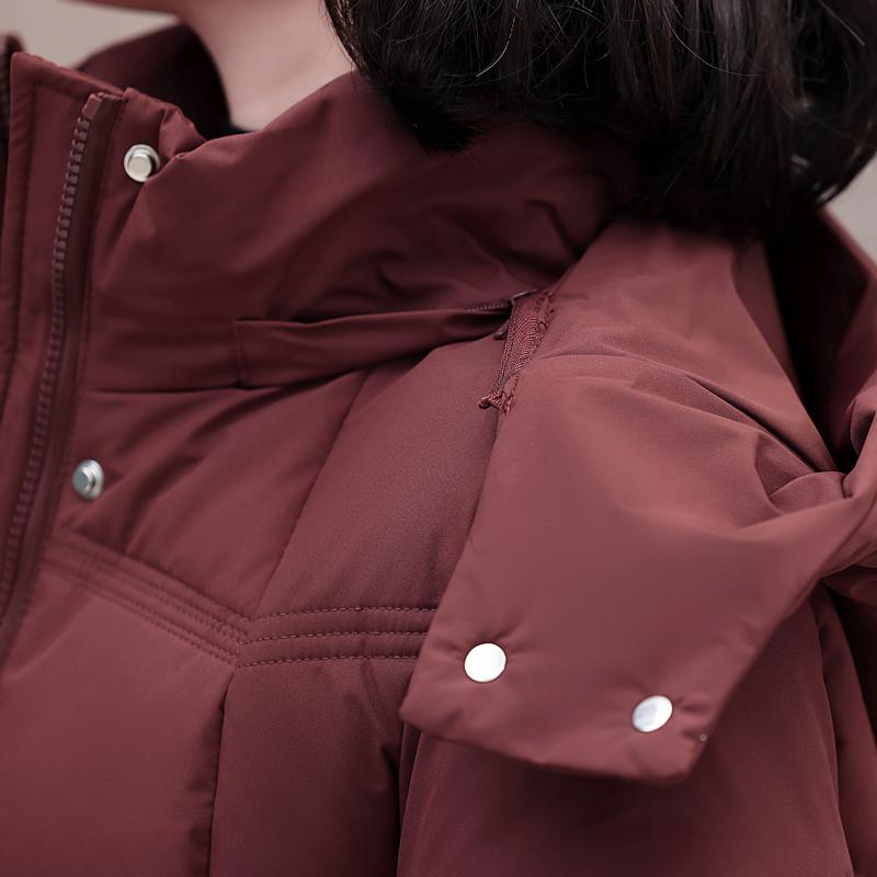 Plus Size XL-5XL Fashion Winter Coat Female Long Parkas Hooded Thick Warm Loose Middle Age Women's Jackets
