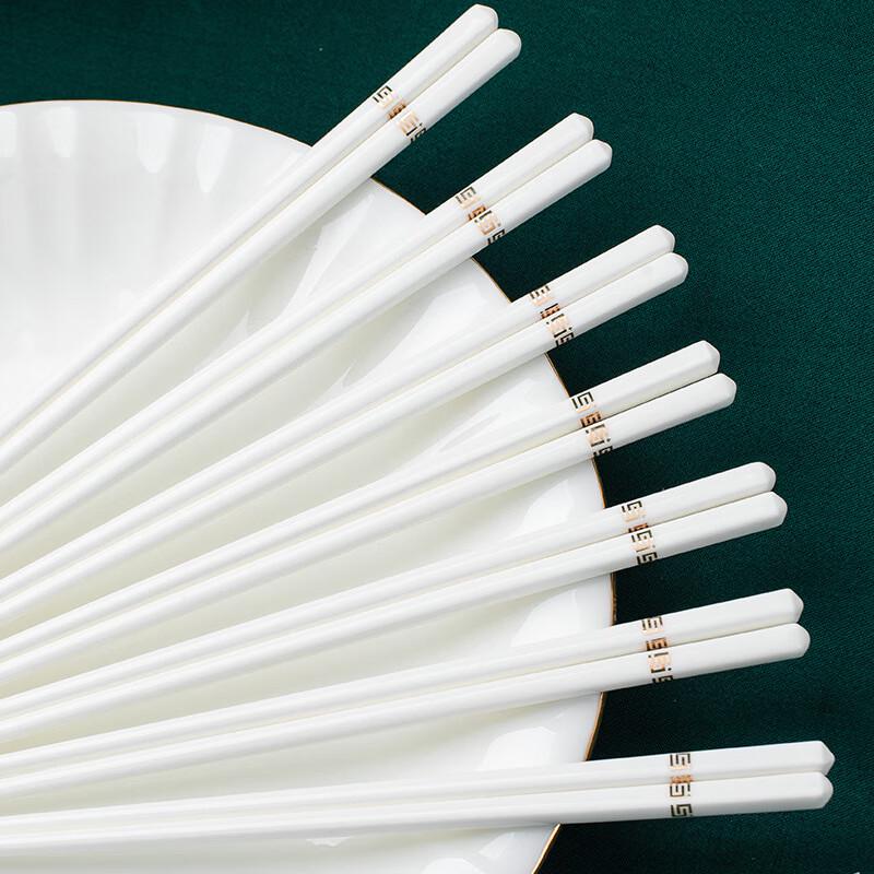 Changbaosen Japanese Style Gold-Rimmed Ceramic Chopsticks