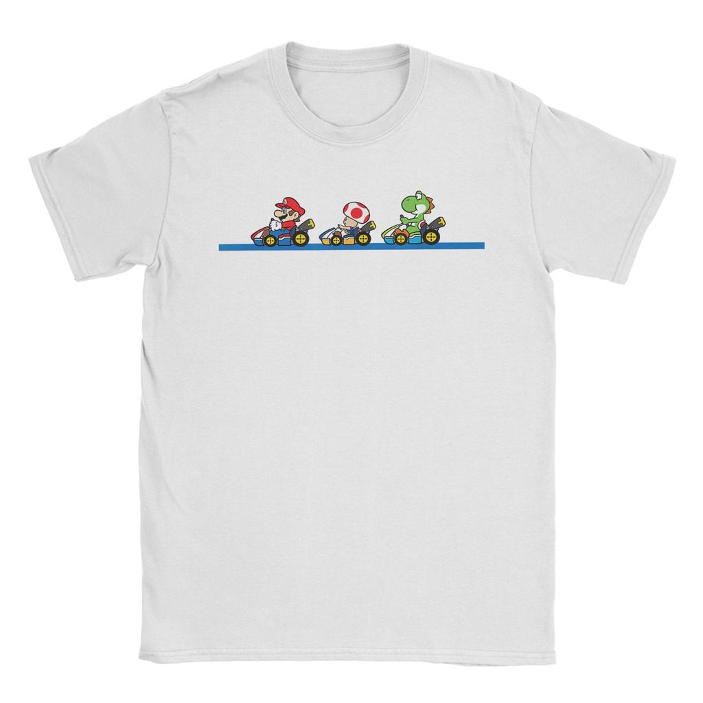 Kart Yoshis Toad Marios Vintage Race Line Up Trička Pánská Dámská Bavlněná Trička Kulatý Výstřih Tričko Krátký Rukáv Oblečení Léto