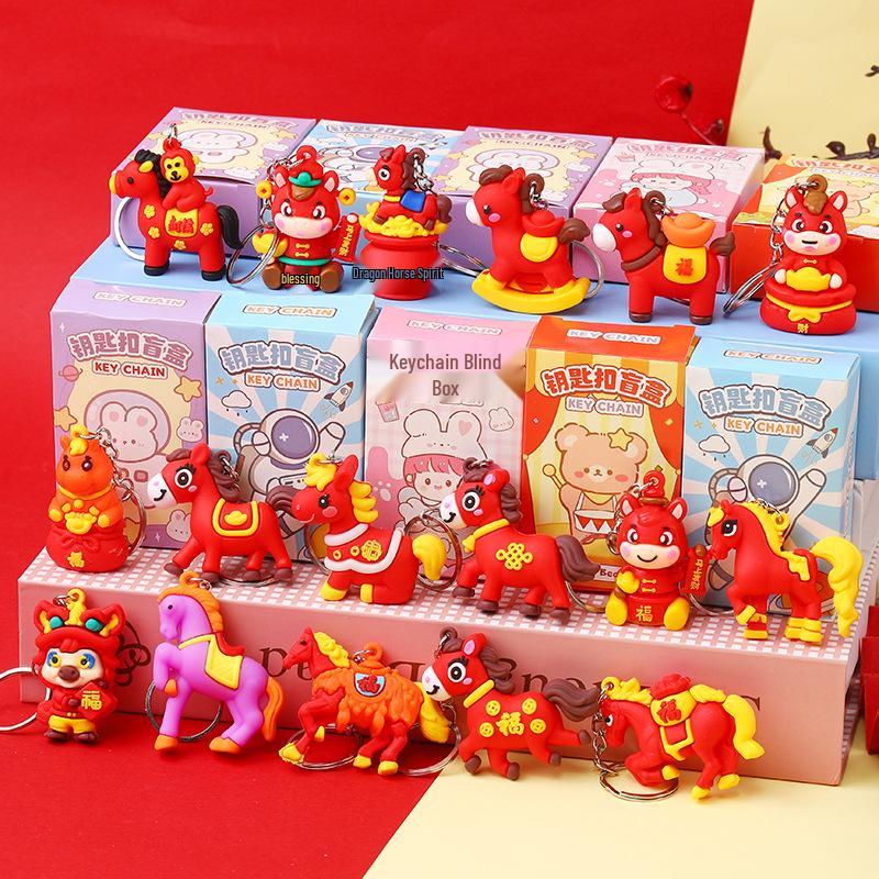 Breloc Zodia Șarpe Anul Nou 2025 - Cadou Pandantiv Cutie Oarbă Hot Douyin