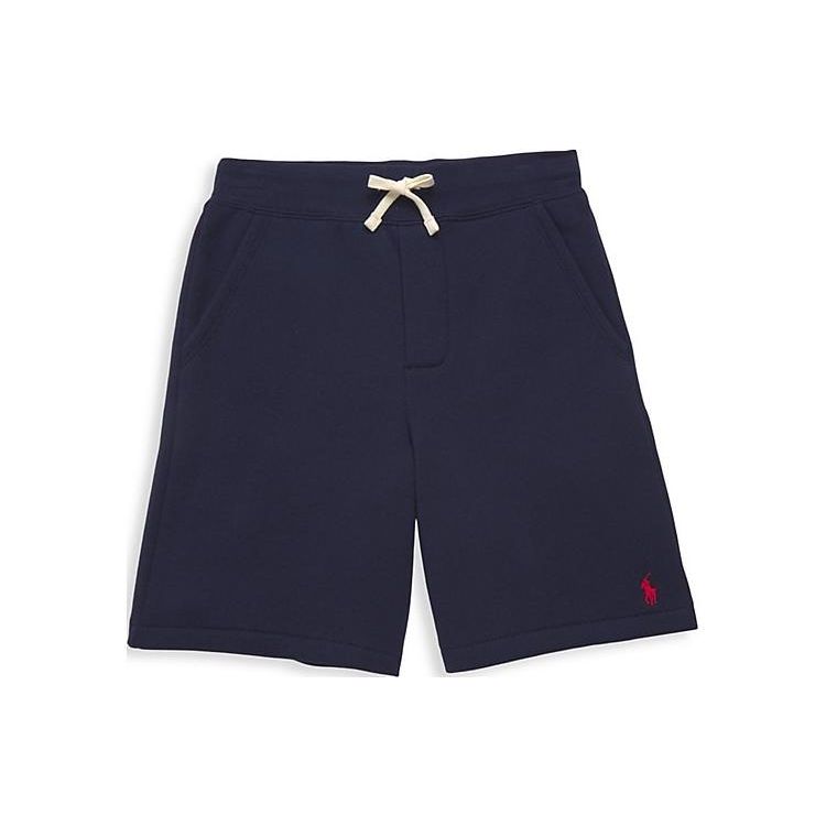 Polo Ralph Lauren Logo Embroidered Lace-Up Straight Leg Casual Shorts Kids Shorts Blue 323806003-006