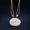 2PCS Yin Yang Tai Chi Gossip Stainless Steel Necklaces Couple Pendants Necklaces Jewelry Bijoux Acier Inoxidable Femme N2052S01