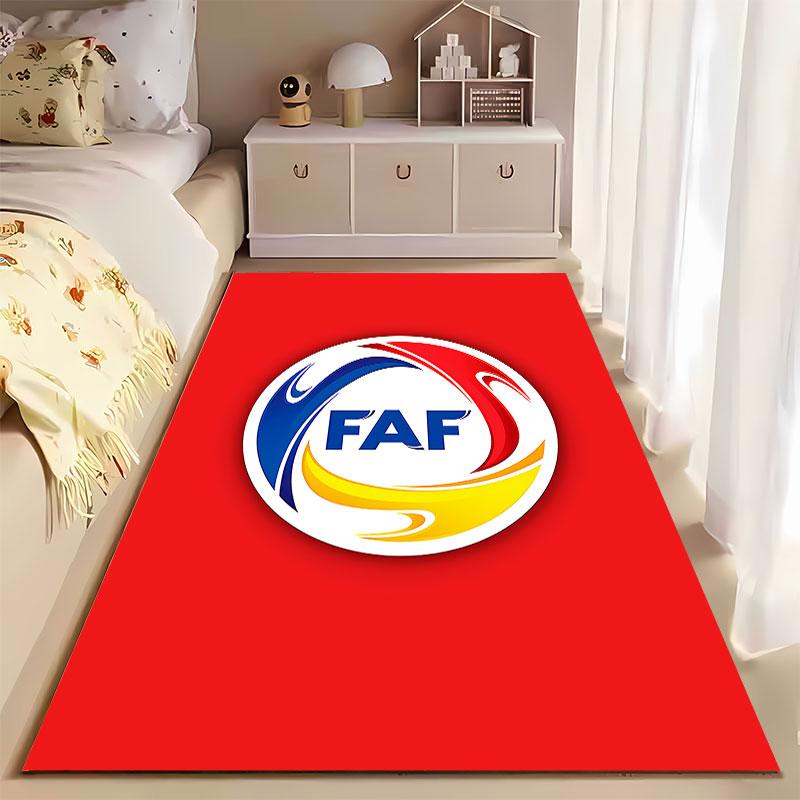 FAF Emblem on Red Carpet suitable as a non-slip mat for the living room or bedroom sofa