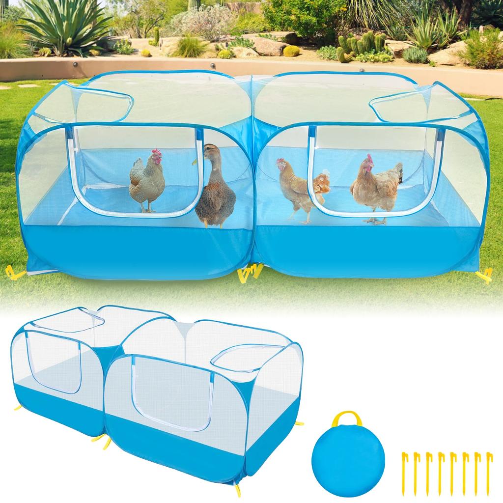 Foldable Pet Tent for Coop Cage Walk In Coop Poultry Hen Rabbit Dog Cat Small Animal Playpen for Outdoor Garden Farm Indoor Use