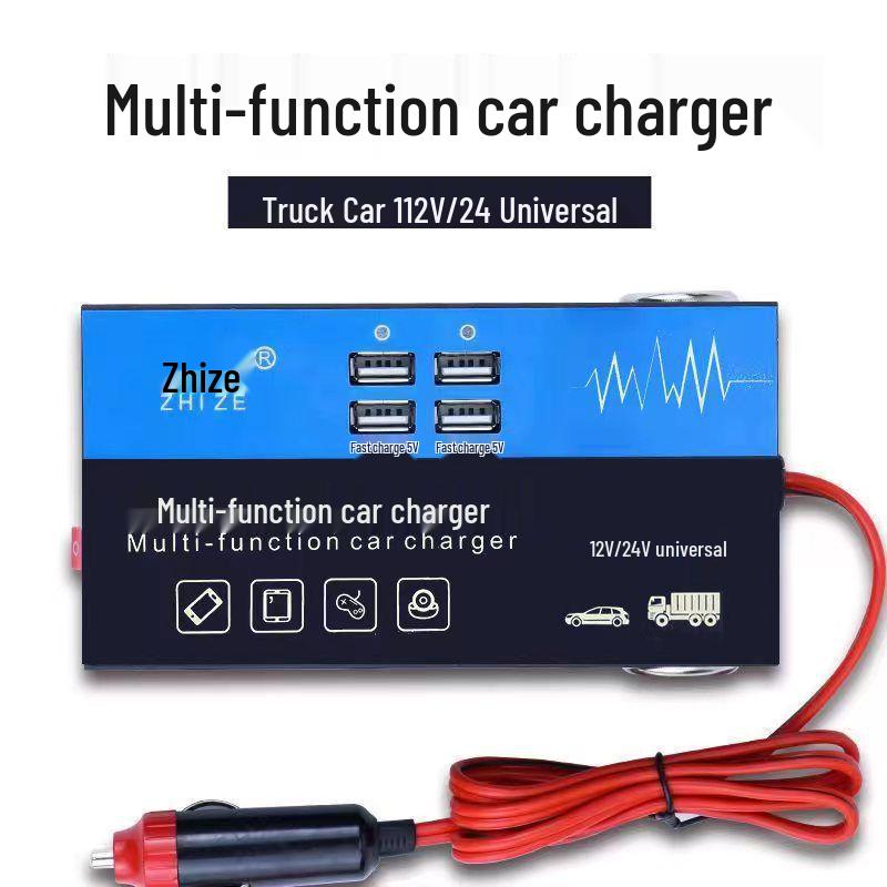 Универсальный мощный автомобильный инвертор 12В/24В в 220В Зарядное устройство