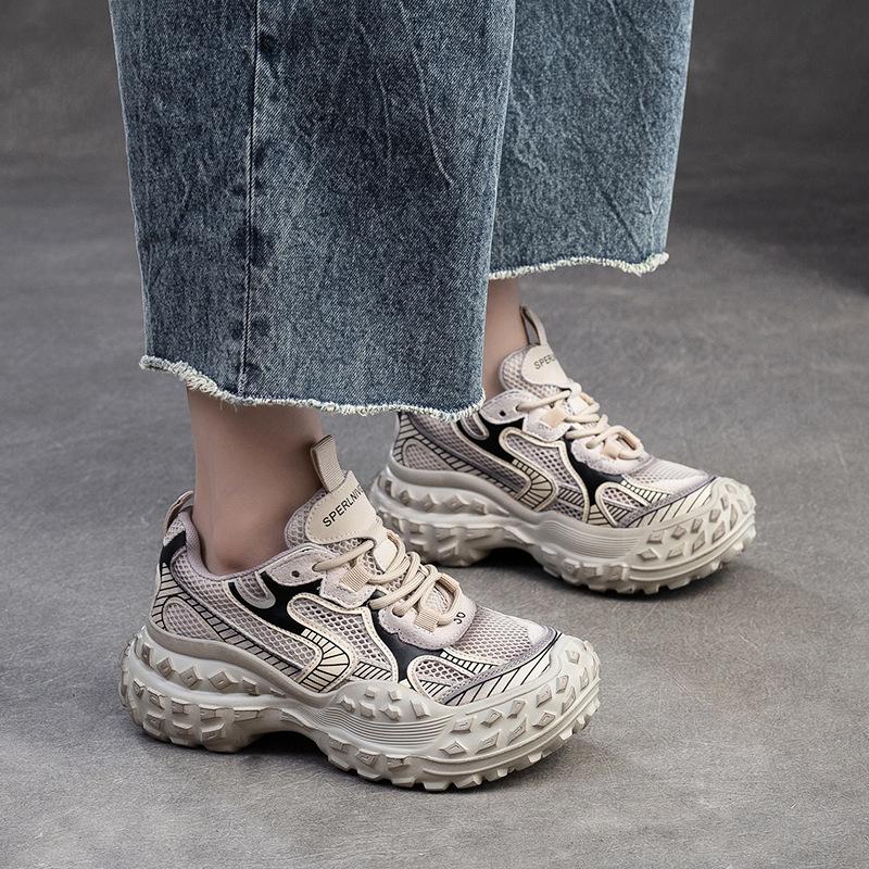 Summer New Breathable Mesh Platform Dad Shoes Fashion Casual Dirty Shoes Women Sneakers