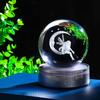 Crystal Ball Night Lights Glowing Planet Galaxy Astronaut 3D RGB Moon Table Lamp Atmosphere Lamp Tabletop Decorations Kid Gifts