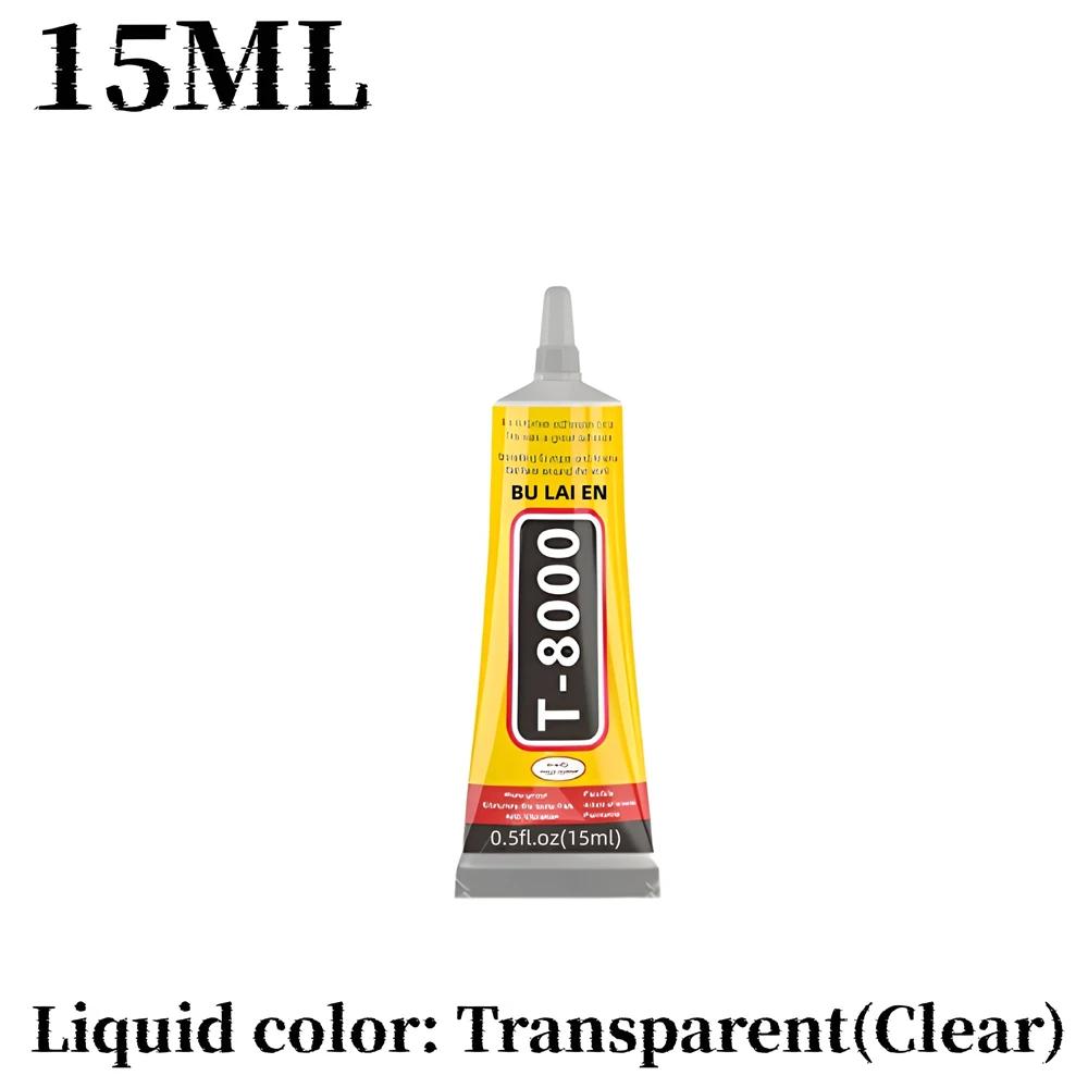 T8000 Soft Anti-Vibration Electronic Components Glue Clear Contact Phone Repair Adhesive with Precision Applicator 15/50/110 ML