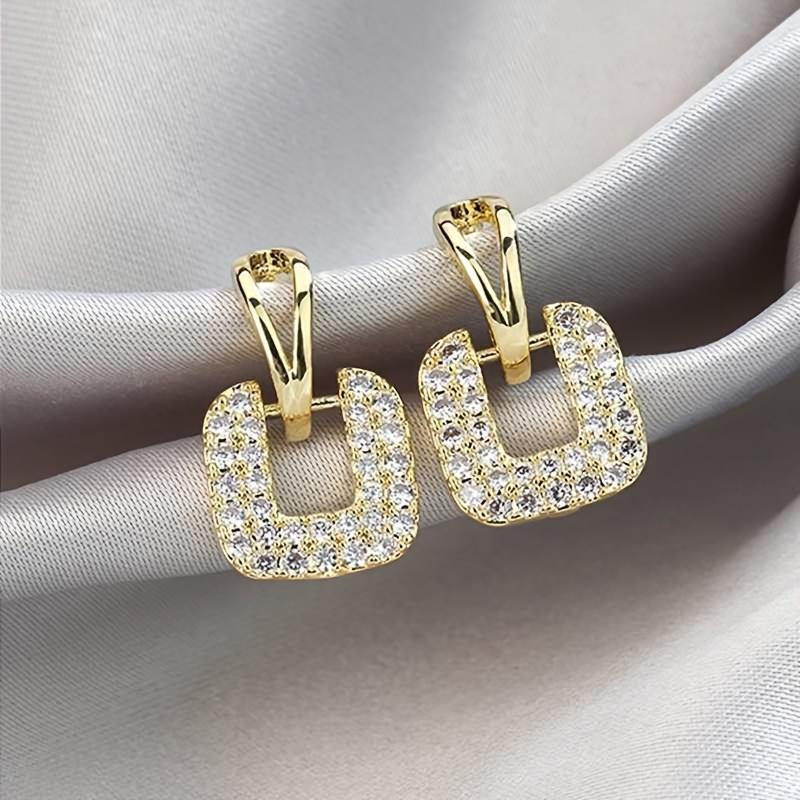 Trendy New Personalized Square Geometric Earrings