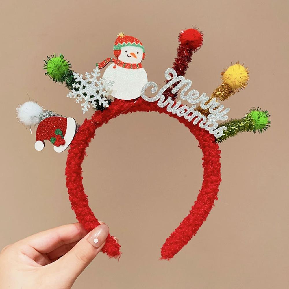 

Светящийся обруч для волос с лосиными рогами, светодиодная рождественская повязка на голову, плюшевая светящаяся новогодняя повязка на голову, повязка на голову с рогами, ребенок Style 11