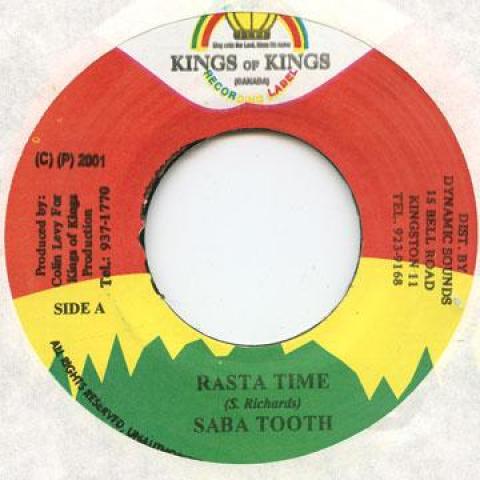 7inch Record SABA TOOTH / SPANNER BANNER - Rasta Time / Give Love Kings Of Kings 2001 Jamaica Reggae, Ska & Dub
