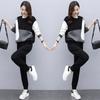 Nuovo Suit Coreano alla Moda per Primavera e Autunno per Donne alla Moda Riducente dell'Età Dimagrante Taglia Grande Tuta Casual Due Pezzi da Donna