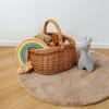 Panier - CREATIVE HOME - Osier Champignons - Osier naturel tressé main - Ficelles amovibles lavables - 43x33x40 cm