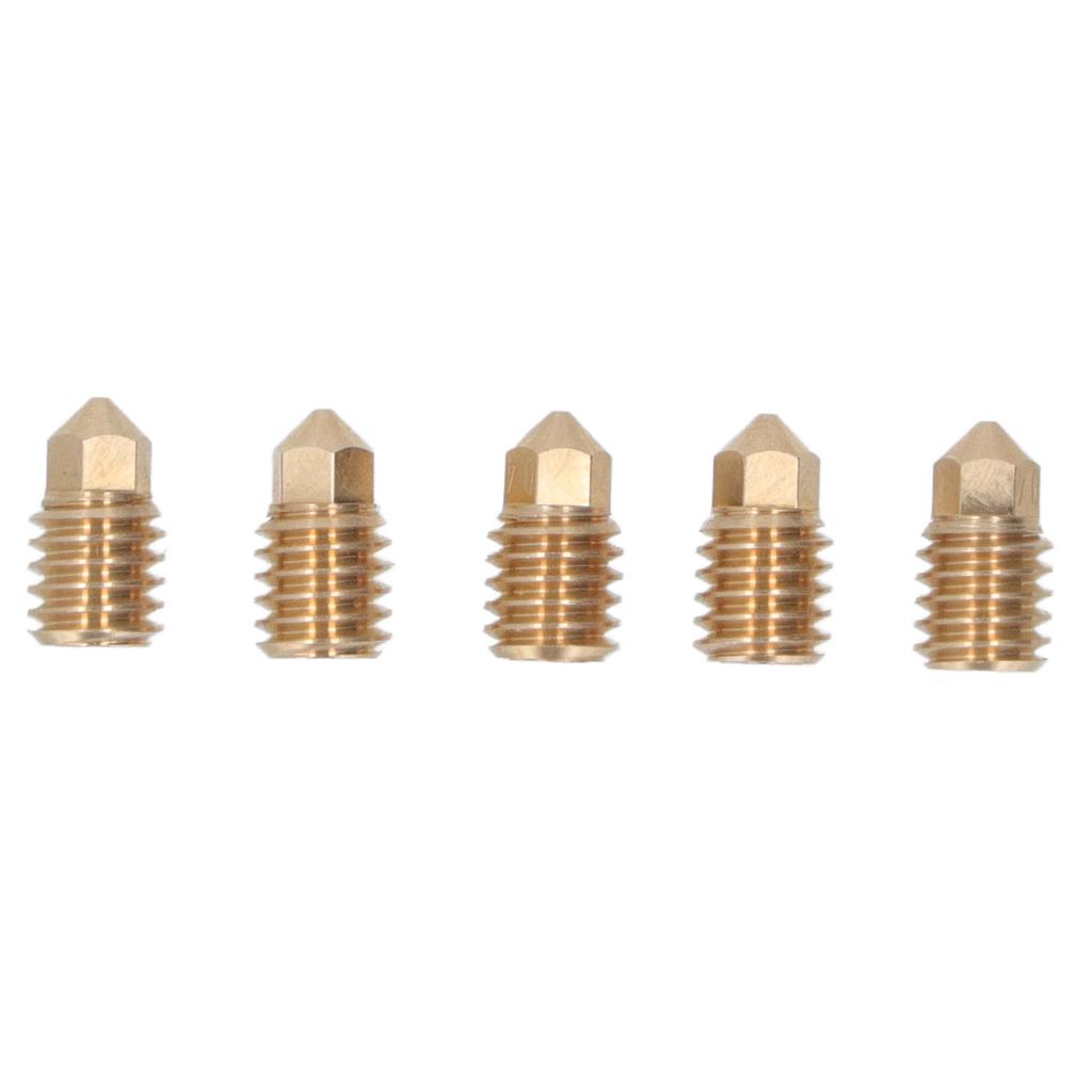 5Pcs 3D Printer Brass Nozzles Tight Connection Heat Resistant 500 Celsius  CHT Brass Nozzle for Bambu Lab