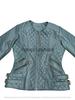 Elegante Giacca da Donna in Pelle Nuova Grigia Fatta a Mano Agnello Casual Biker Motociclista