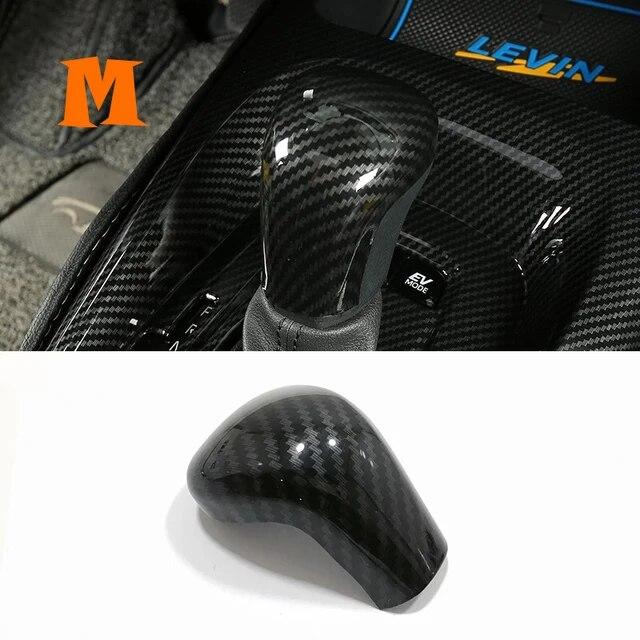 Wood Grain Carbon Red For Suzuki Swace -2022 Accessories Car Gear Shift Lever Knob Handle Decoration Protector Sticker Cover