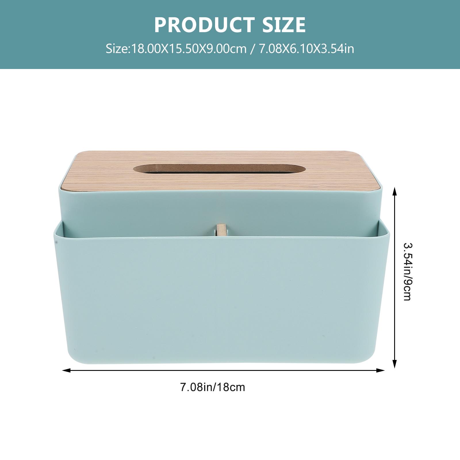 

Creative Decorative Tissue Box Storage Container Practical Home Tissue Holder Desktop Phone Rack Organizer Lightweight Plastic зелёный