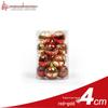 Set of 16 Painted Christmas Ball Ornaments - 4cm, 6cm, 8cm - Shiny Decorative Hanging Baubles