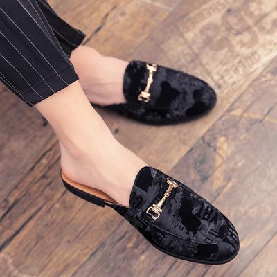 Herrenschuhe Schwarz Herren Halbschuhe Hohe Qualität Herren Leder Freizeitschuhe Slipper Flip Flops Leichte Ballerinas Sandalen Masculino