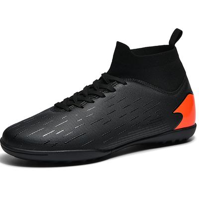 Men's Football Boots Rubber Soft Sole Short Nail Artificial Turf Leather Youth Kids Football Shoes