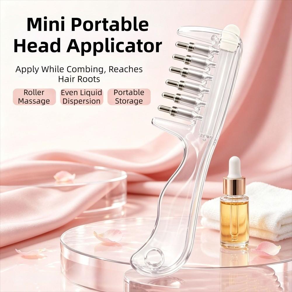Anti-Frizz Mini Portable Head Applicator Hair Care Massage Guide Liquid Comb Gift