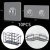 10PCS Waterproof Adhesive Hook Shelf Sticker for Bathroom Kitchen Wall Shelf Rack Kitchen Sticking Wall Screw Hook Storage Rack