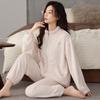 Automne et hiver nouveau pyjama en flanelle pour femmes, vêtement d'extérieur à col haut, épaissi, grande taille, polaire corail, ensemble de loungewear chaud