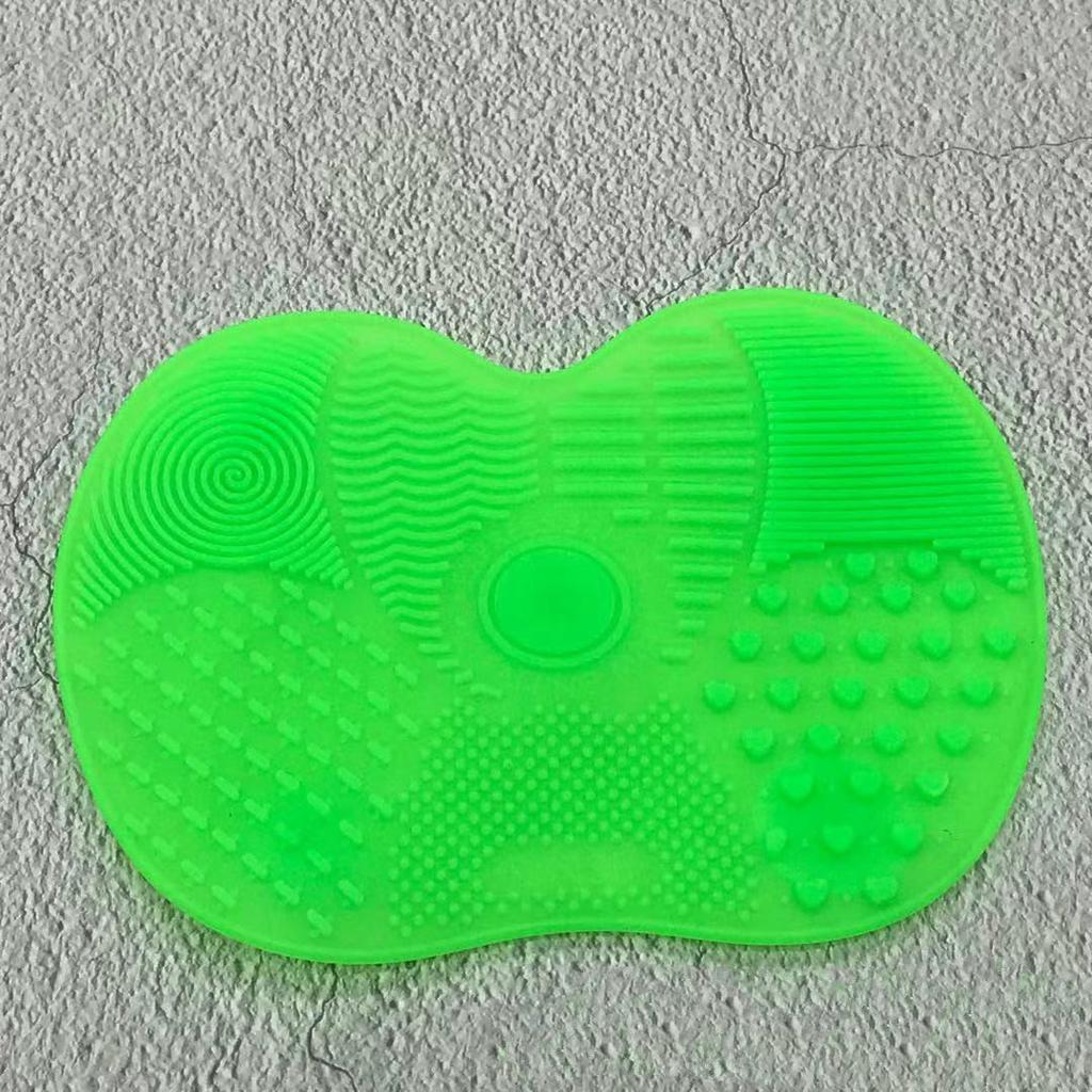 Perie de machiaj din silicon de culoare pură, cu ventuză, anti-alunecare, perie mică de machiaj, perie de machiaj.