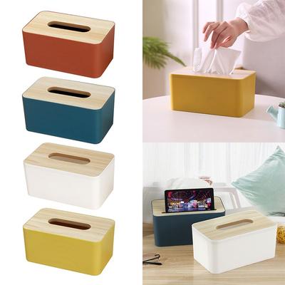 Household Wooden Desktop Tissue Boxes Table Decoration Paper Storage Case Tissue Holder