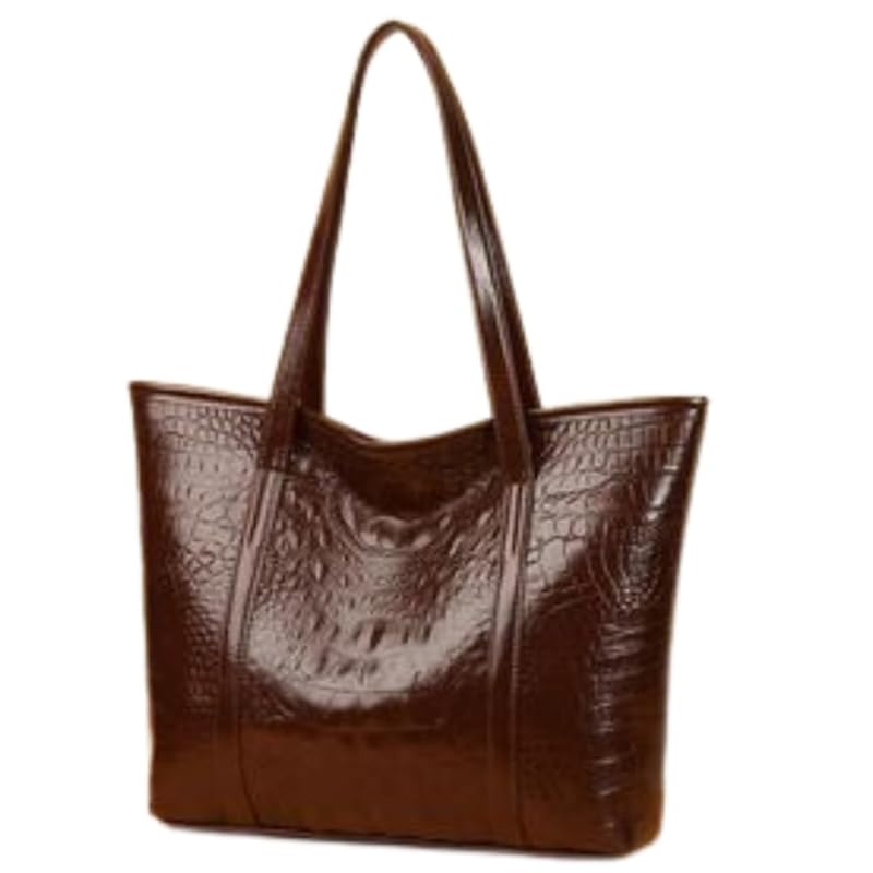 

[ORIJIRI] tote bag ladies commuting bag Fashionable recruitment bag Popularity business bag A4 Job hunting PU leather large capacity 2way (brown)