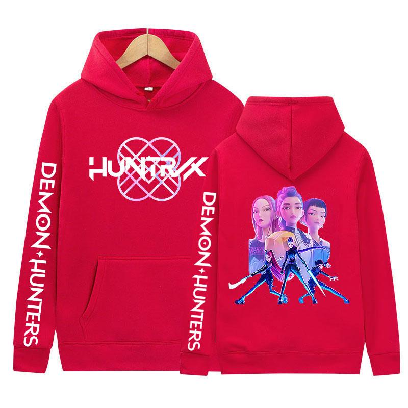 2025 K-pop Demon Hunters Movie Graphic Hoody Men Women Fashion Cozy Long Sleeve Sweatshirts Y2K Vintage Oversized Fleece Hoodies