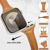 Leather Strap for Apple Watch Ultra 49mm 45mm 41mm 38mm 42mm 44mm 40mm Men Women Slim Genuine Leather Band  for iWatch Serie 9 8 7 SE 6 5 4 3 2 1