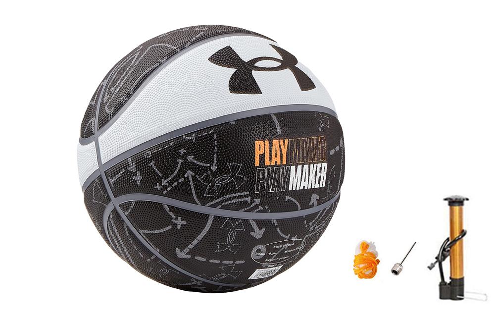 Under Armour China Mainland Version Rubber Basketball Black White Size 7 Street Training 23620110-900