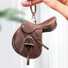 Saddle Shape Acrylic Key Ring Buckle Keyring Western Cowboy Saddle Acrylic Pendant Saddle Acrylic Key Chain Hook Horses Lover