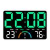 Large Digital Wall Clock TEMP Humidity Week Comfort Level 2 Alarm Snooze Table Clock 12/24H Count-up Countdown LED Clock