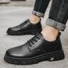 2024 Men's Korean Leather Platform Oxford Thick Soled Men's Casual Fashion Formal Evening Dress Wear Resistant Shoes
