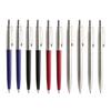 10 Pcs/Set Metal Ballpoint Pens Automatic Ball Pen G2 Refill Black Blue Ink For School Office Stationery Supplies Writing 0.7mm