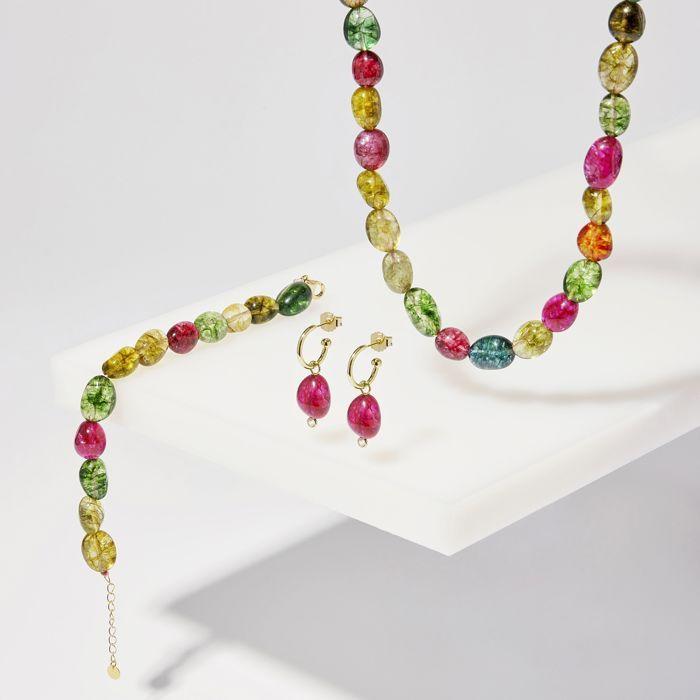 Bracelet Luxenter En Argent 925 Avec Cristal Multicolore Et Finition En or Jaune 18K - Karse