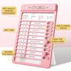 Tabella dei lavoretti per bambini Tabella della routine quotidiana con card vuote Adesivi carini Tabella di controllo in plastica Lista delle cose da fare per la pianificazione della routine