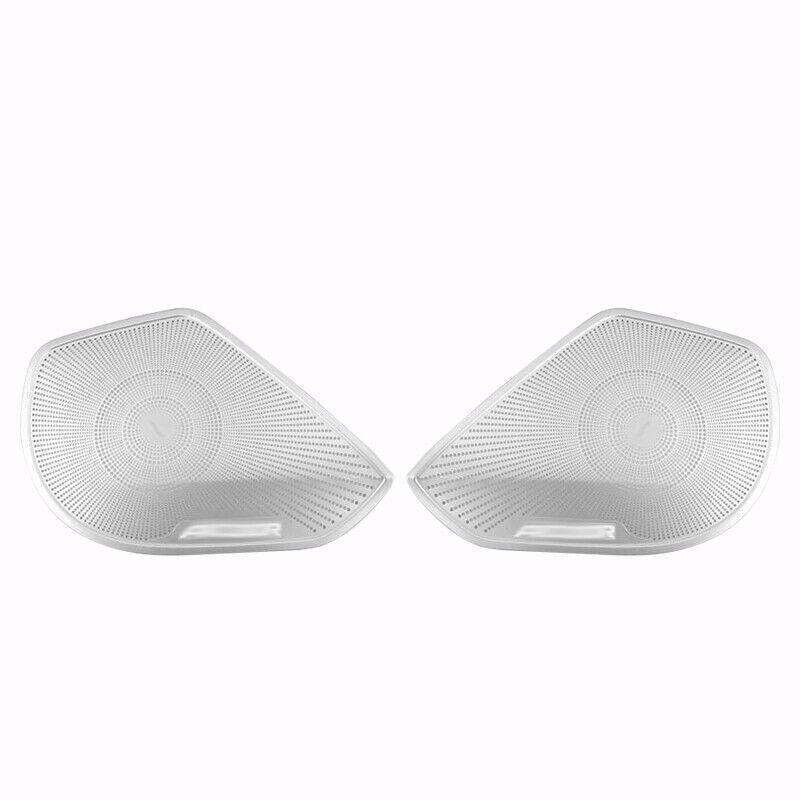 2Pcs Silver Titanium Inner Door Speaker Frame Cover For Honda Accord 2018-