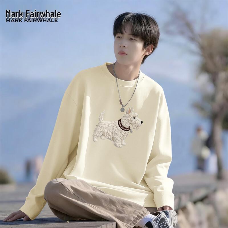 Mark Fairwhale Men's Loose Fit Cotton Long Sleeve T-Shirt