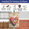 2D Flat, Vintage Mother'S Day Wall Art - "Happy Mother'S Day" Floral Design with Tulips & Carnation, Golden Ribbon "I Love You Mom" - Charming 8x12